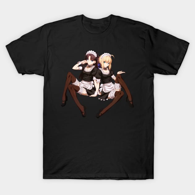 Rin and Saber T-Shirt by Venandeu